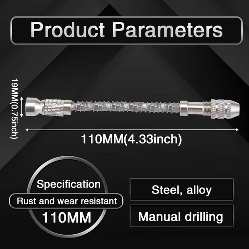 Miniatura 2 de KATUR Taladro de mano de precisión semiautomático para hacer agujeros, herramienta de fabricación de agujeros, mandril de taladro manual en espiral