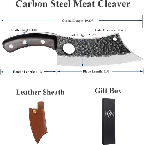 Miniatura 3 de Cuchillo de chef de cocina Huusk mejorado Cuchillo vikingo con vaina, cuchillos japoneses forjados japoneses cuchillo deshuesador