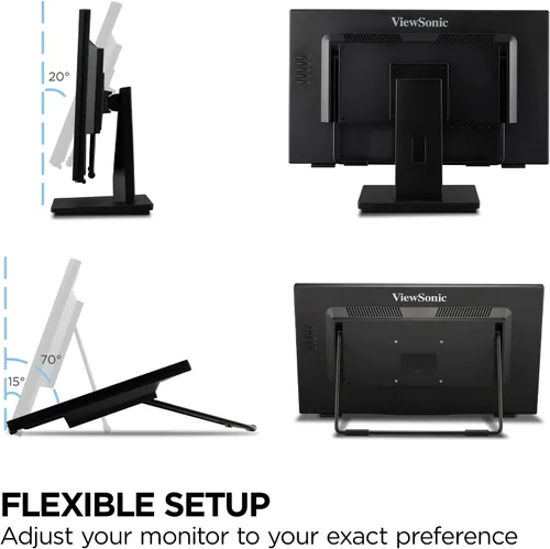 Miniatura 4 de ViewSonic TD2465 Monitor de pantalla táctil de 24 pulgadas 1080p, multitáctil de 10 puntos para entornos industriales y minoristas, interacción
