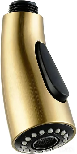 Grifo de fregadero de cocina, pieza de repuesto de cabezal rociador extraíble, accesorio de rociador de fregadero de cocina G 1/2 rosca macho oro