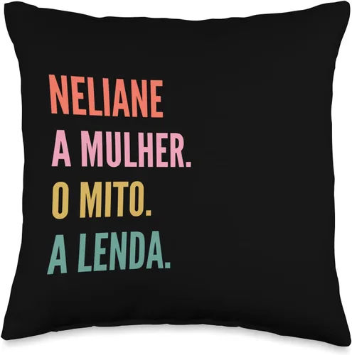 Funny Portuguese First Name Design - Neliane Throw Pillow