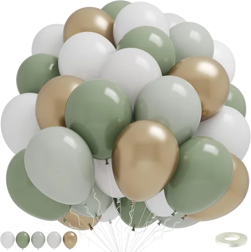 Miniatura 32 de Globos azul marino y dorados, 50 piezas de globos de confeti azul marino perla doble relleno blanco arena metálico cromado dorado de 12 pulgadas
