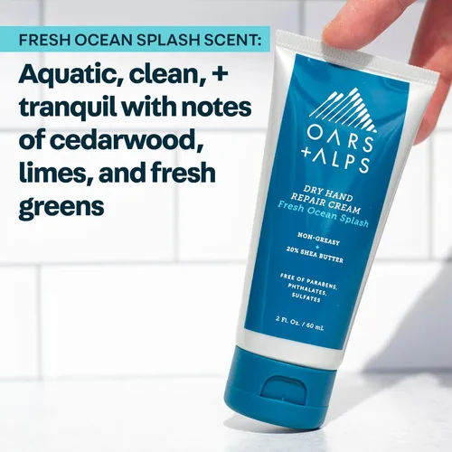 Miniatura 7 de Oars + Alps Crema de manos, cuidado hidratante de la piel con manteca de karité y aceite de coco, tamaño de viaje, vegano y sin gluten