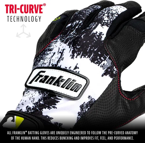 Miniatura 2 de Franklin Sports MLB - Guantes de bateo de teeball para jóvenes, flexibles y profesionales, guantes de béisbol + sóftbol para niños y niñas