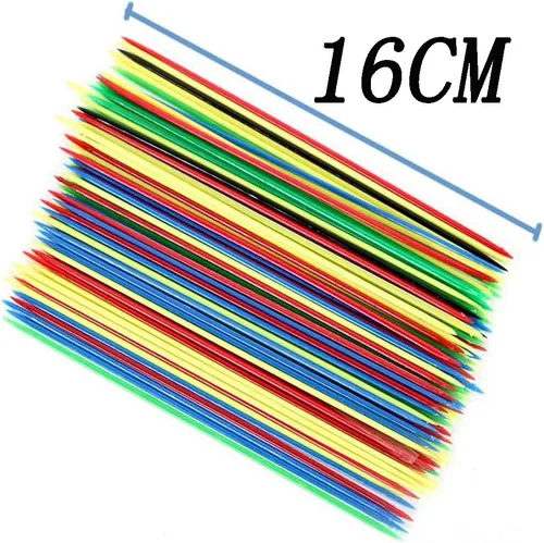 Coloridos palos de recogida, juguetes para divertirse en familia, juegos de padres e hijos de 6.3 pulgadas de largo, juegos nostálgicos