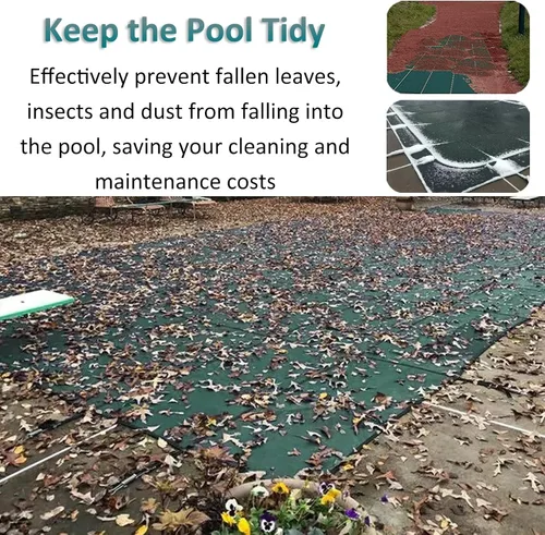 Miniatura 4 de Mantas protectoras de piscina resistentes para invierno, 3, 6, 9, 12, 15, 18, 21, 24, 27, 30, 33, 36, 39 pies, para exteriores, cubiertas