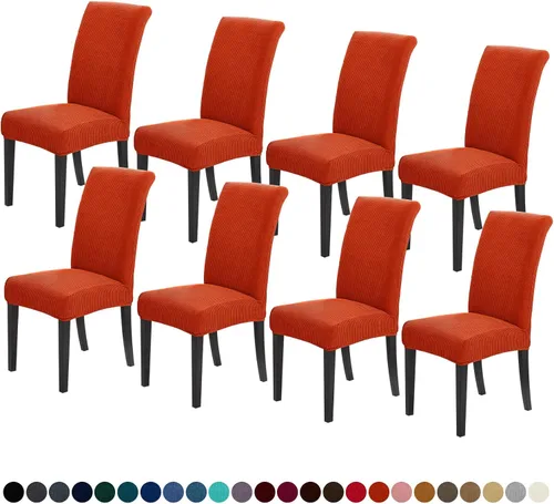 Miniatura 27 de Joccun Fundas para Sillas de Comedor Juego de 2, Fundas Elásticas para Sillas de Comedor Fundas para Sillas de Comedor Protector de Asiento, Funda