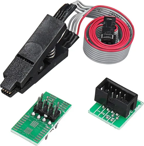 Miniatura 2 de AiTrip Programador USB EEPROM BIOS CH341A + Pinza SOIC8 + Adaptador 1.8V + Adaptador SOIC8 para Flash Serie 24 25
