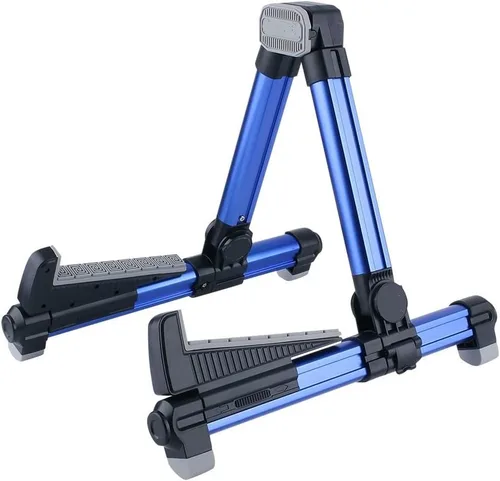 Miniatura 12 de ENO MUSIC Soporte de guitarra - Alumium Alloy A-Frame Soporte plegable universal, adecuado para guitarras acústicas, eléctricas y bajas, color negro