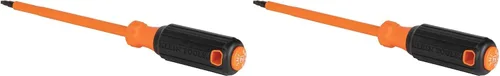 Klein Tools 6846INS - Destornillador aislante, destornillador de punta cuadrada #2 de 1000 V con vástago de 6 pulgadas, punta insertada, mango de