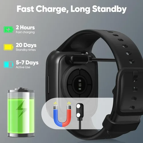 Miniatura 7 de Reloj inteligente para niños, no necesita aplicación/teléfono, pantalla táctil HD, rastreador de actividad física con frecuencia cardíaca, monitor