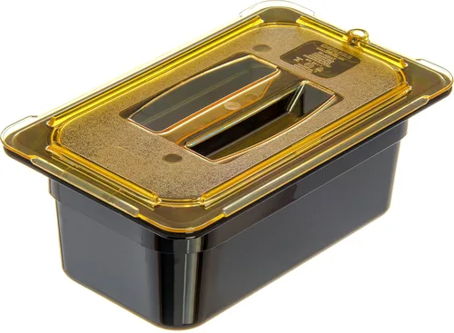 Miniatura 8 de Carlisle FoodService Products 10490U13 StorPlus - Tapa universal para bandeja de alimentos con mango de alto calor, tamaño cuarto, color ámbar
