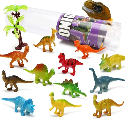 Miniatura 3 de Juguete de animales de 82 piezas, surtido de mini dinosaurio, insecto, océano, granja, selva, animales de la selva, juego de zoológico realista