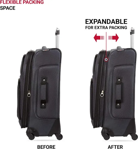 Miniatura 5 de SwissGear - Equipaje suave expandible Sion con ruedas Gris oscuro