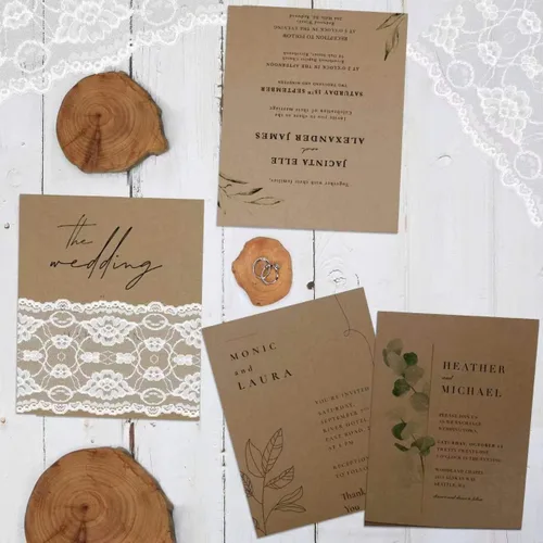 Miniatura 5 de 100 hojas de papel kraft cartulina marrón 8.5 x 11, papel de impresora de cartulina Goefun 80lb para invitaciones, menús, manualidades, tarjetas DIY