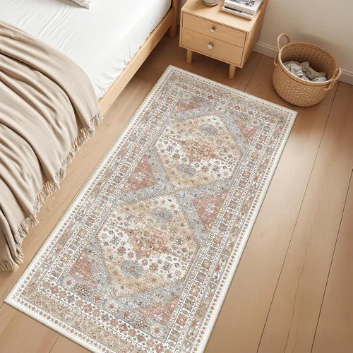 Miniatura 191 de zesthome Alfombra antideslizante para pasillos - Alfombra de pasillo 2x8 para dormitorio, alfombra lavable con respaldo de goma, alfombra suave