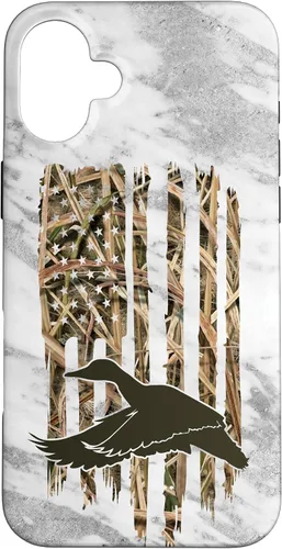Miniatura 22 de Funda de caza de caza para iPhone 13 Pro Max con diseño de camuflaje gris y bandera de Estados Unidos
