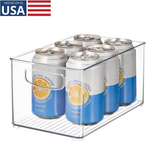 Miniatura 2 de iDesign - Contenedor apilable de plástico transparente, organizadores de cocina y almacenamiento para refrigerador y despensa Organizadores