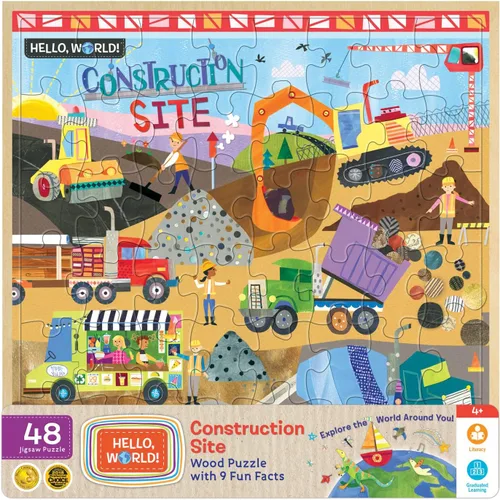 Miniatura 10 de Masterpieces Rompecabezas de 48 piezas de hechos divertidos para niños, rompecabezas de madera del arca de Noé, 12 x 12 pulgadas
