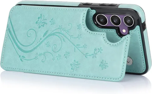 Miniatura 6 de Asuwish Funda de teléfono para Samsung Galaxy S23 FE 5G con protector de pantalla de vidrio templado y tarjetero con soporte para tarjetero, soporte