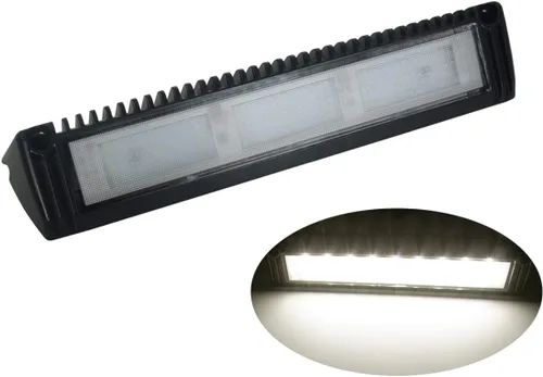 Raycharm Lámpara de inundación LED exterior de 13 pulgadas, haz de ángulo descendente de 40°, blanco natural de 4000 K, 12 V/24 V CC, salida de alto