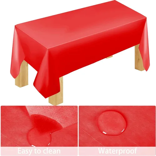 Miniatura 3 de Juego de 229 piezas de suministros rojos para fiestas, platos desechables de papel, vasos, cucharas de plástico, tenedores, cuchillos, servilletas