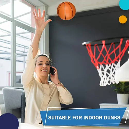 Miniatura 3 de Mini baloncesto de 6 pulgadas para mini aro de baloncesto, pelota de arena de playa para niños y adultos, apto para aro sobre la puerta, bolas