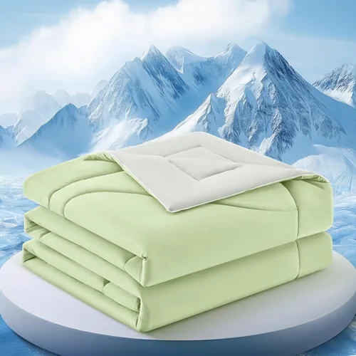 Miniatura 12 de Edredón Refrescante Tamaño Twin, Manta Refrescante de Doble Cara para Personas que Duermen con Calor y Sudores Nocturnos, Manta de Hielo