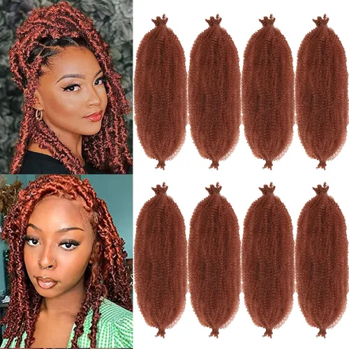 Miniatura 10 de Marley Twist - Cabello trenzado de 10 pulgadas, cabello trenzado preseparado y afro trenzado, 8 paquetes para rastas sintéticas desgastadas