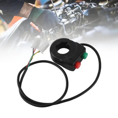 Miniatura 2 de 2 en 1 Faros delanteros de motocicleta Interruptor de encendido/apagado de bocina, interruptores de botón de control de agarre para motocicleta