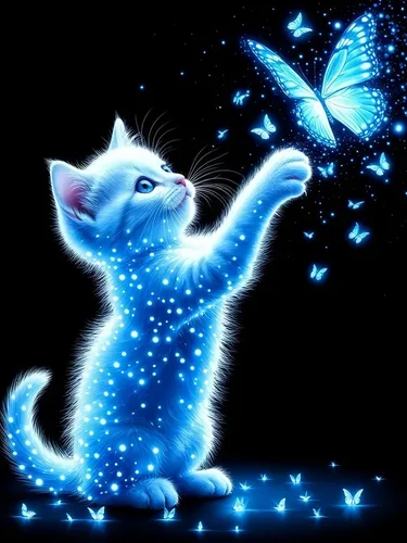 Miniatura 8 de Mosaflare Kits de pintura de diamantes 5D para adultos, arte de diamantes de gato en flor de cerezo para principiantes, pintura de taladro redondo