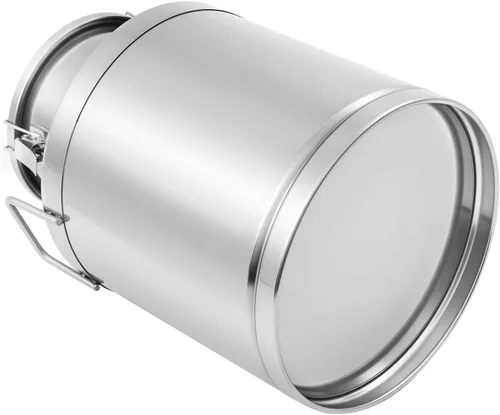 Miniatura 8 de Lata de leche de acero inoxidable de 13.3 galones, cubo de leche resistente con mango ergonómico y tapa hermética, recipiente sólido de líquido SS
