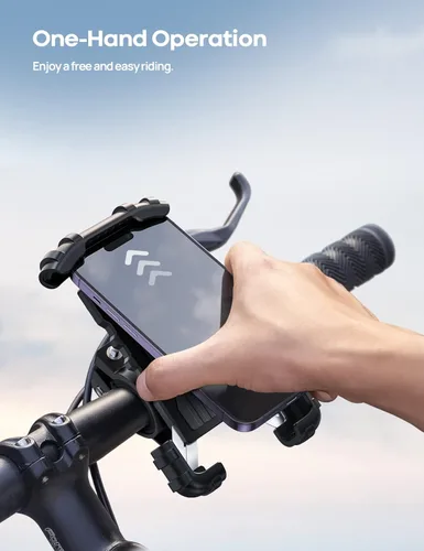 Miniatura 2 de Lamicall - Soporte de teléfono para bicicleta, soporte para teléfono celular, abrazadera para manubrio de bicicleta, clip para teléfono 11 Pro Max