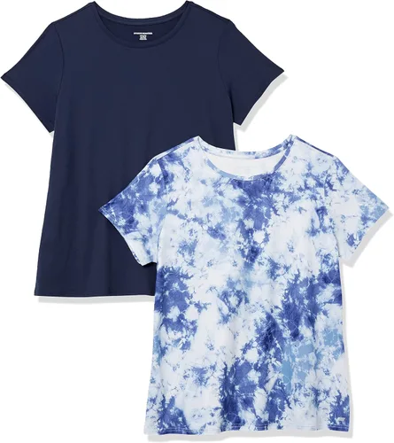 Miniatura 34 de Amazon Essentials Camiseta de manga corta con cuello redondo para mujer, de secado rápido, para entrenamiento, gimnasio, paquete múltiple