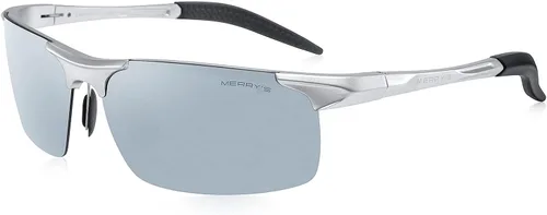MERRY'S Gafas de sol polarizadas de conducción deportiva para hombre, montura irrompible, sin montura S8277