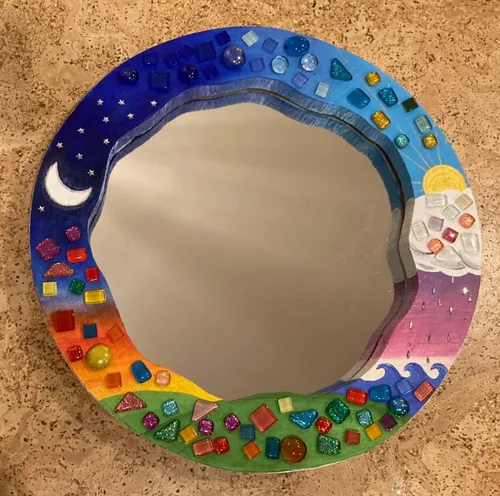 Miniatura 4 de Azulejos de mosaico de cristal irregulares de 17.64 oz de colores mixtos, pequeños mosaicos de bricolaje para niños, manualidades de cristal hechas