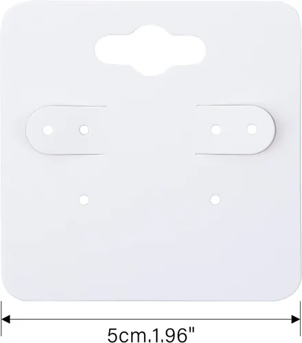Miniatura 2 de joycraft 200 tarjetas para aretes, tarjetas de papel blanco de 2 pulgadas, etiquetas de papel en blanco con 6 agujeros, etiquetas de embalaje
