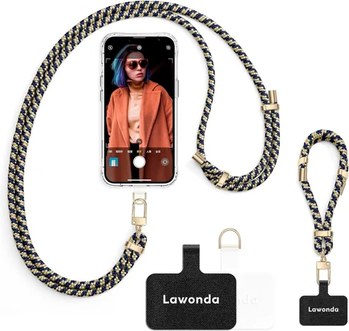 Miniatura 18 de 2 Almohadillas Cordón para Teléfono Ajustable Crossbody Correa para Cuello de Teléfono Celular Universal Cordón de Muñeca para Teléfono Móvil + 2pcs