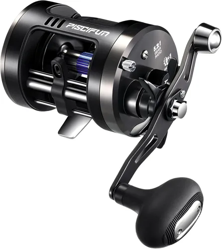 Piscifun Chaos Pro - Carrete de pesca redondo de cebo con cuerpo de aluminio mecanizado CNC, carrete redondo para bagre con un arrastre máximo de