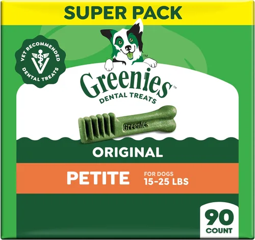 Miniatura 14 de Greenies Golosinas dentales naturales para perros adultos recomendadas por veterinarios, tamaño pequeño, sabor original, paquete de 3 onzas, 5
