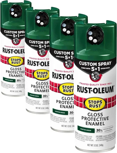 Miniatura 154 de Rust-Oleum 376855 - Pintura en aerosol antióxido personalizada 5 en 1, 12 onzas, color negro mate, (paquete de 1)