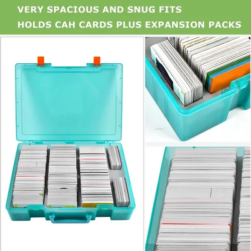 Miniatura 4 de ALKOO 2200+ Caja grande de almacenamiento para cartas de intercambio para niños contra la madurez, organizador de barajas C.A.H MTG para cartas