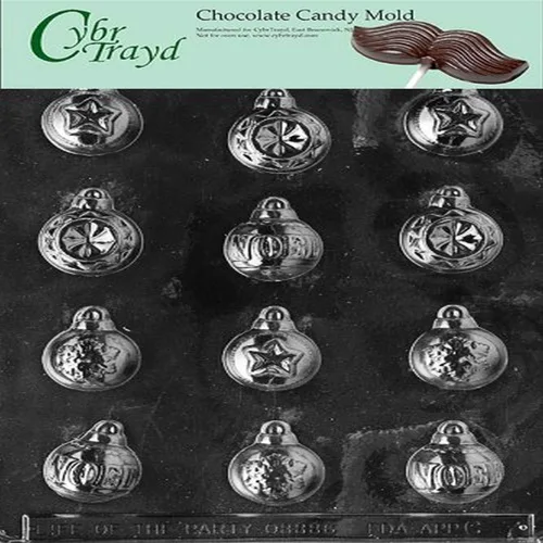 Cybrtrayd Life of the Party - Molde de caramelo de chocolate con adornos surtidos en bolsa protectora sellada impresa con instrucciones de moldeo