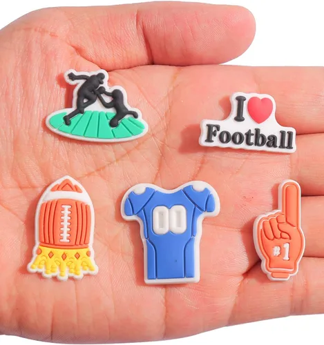 Miniatura 3 de Dijes deportivos para zapatos de cocodrilo, béisbol, sóftbol, fútbol, baloncesto, croc, dijes para niños, niñas, mujeres y hombres