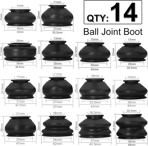 Miniatura 5 de 14 piezas de cubierta protectora de polvo de goma para brazo de varilla giratoria universal, cabeza de bola de unión para auto, accesorios