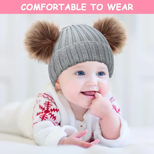 Miniatura 4 de Paquete de 4 gorros de invierno para niños de 1 a 6 años