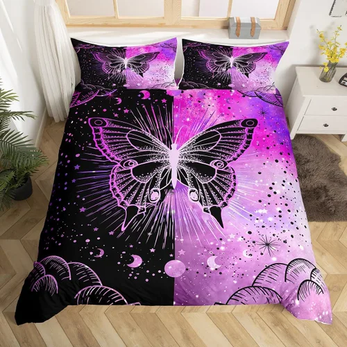 Miniatura 21 de Juego de funda de edredón de elefante bohemio para niños, tamaño individual, juego de ropa de cama de mandala bohemio de 2 piezas para decoración