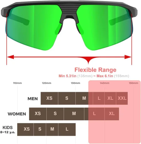 Miniatura 2 de Q217 HD Gafas de sol polarizadas para mujeres y hombres, ciclismo, correr, pesca, senderismo, golf, béisbol, voleibol, deportes al aire libre, Q217