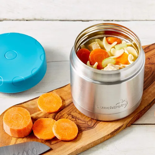 Miniatura 9 de LunchBots - Termo de boca ancha de acero inoxidable de 16 onzas - Termo aislado con tapa ventilada - Mantiene la comida caliente o fría durante