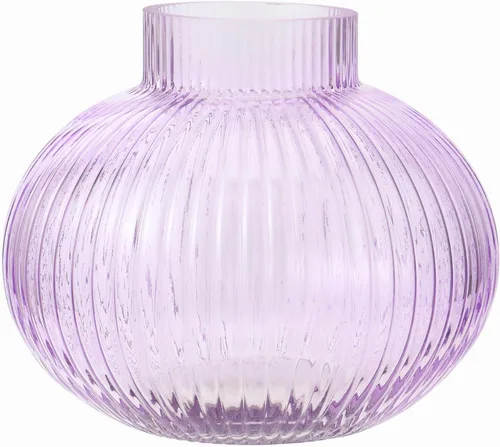 Miniatura 81 de Jarrón redondo de cristal, floreros para ramo, jarrones de vidrio acanalado para flores, pequeño jarrón transparente para sala de estar, oficina